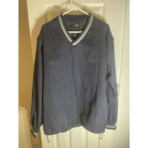 The Weather Co Waterproof Windbreaker Blue XL Zipper Arms turns into vest